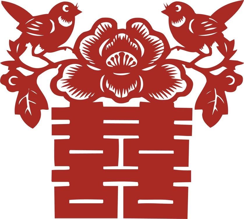 中国风中式传统喜庆民俗人物动物窗花剪纸插画边框AI矢量PNG素材【2872】